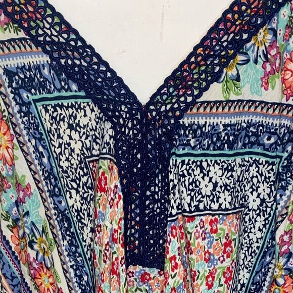 Moon River ANTHROPOLOGIE Floral Handkerchief Asymmetrical Dress - Picture 9 of 9